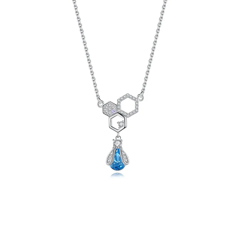 

new female bee necklace sterling silver chain element of Austrian crystal fashion in Europe and the contracted clavicle