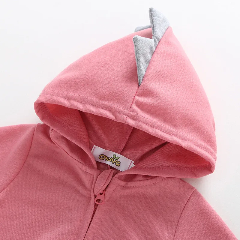 Новая одежда для малышей комбинезон с динозавром Детский костюм капюшоном