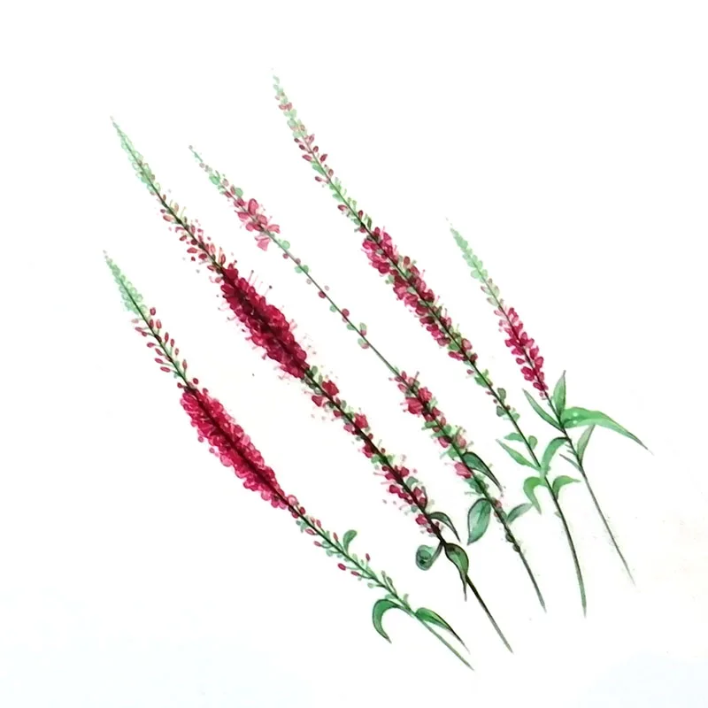 Наклейки с цветами временная татуировка поддельные татуировки для лица ног тела