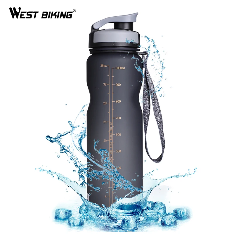 West biking велосипедная бутылка для воды 1000 мл прямая Питьевая Спортивная термос с