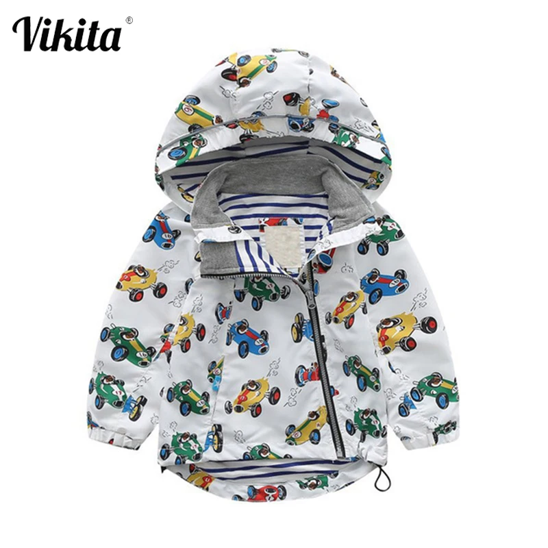 Детская ветровка с капюшоном мультяшным рисунком T019 | Мать и ребенок