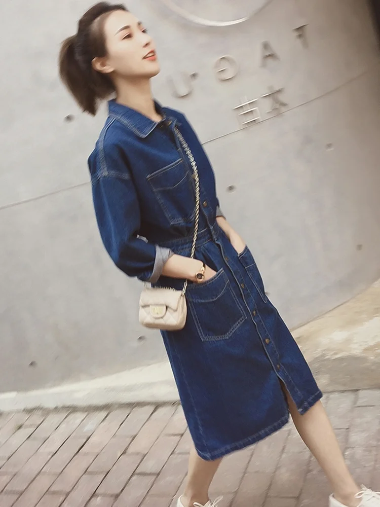 

2021 осенне-зимняя одежда, новый дизайн, комфортная жареная уличная юбка, нежная элегантная серия джинсовой одежды с узкой талией