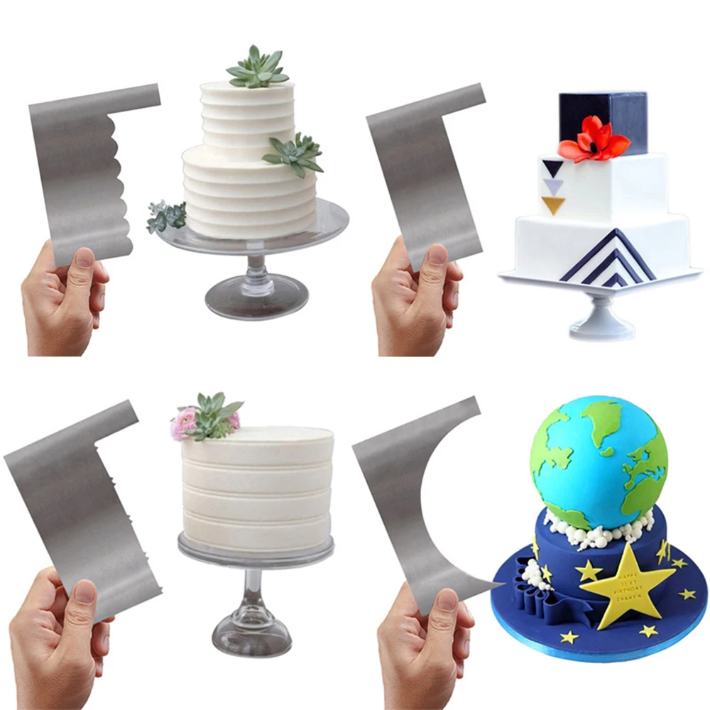 1 шт. регулируемые лопатки из нержавеющей стали скребок для крема края торта