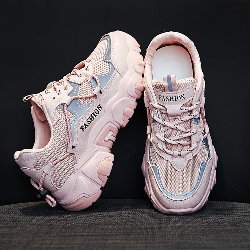 Женские массивные кроссовки Вулканизированная подошва классические