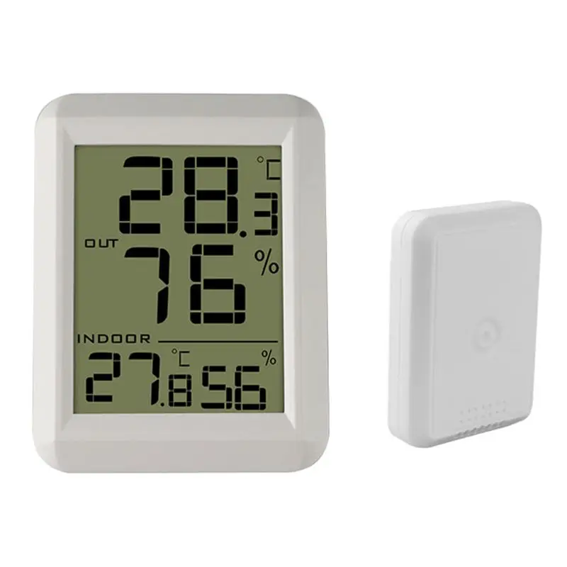 

328ft/100m Wireless Digital Thermometer Hygrometer Indoor/Outdoor Humidity Meter Temperature Monitor °C/°F