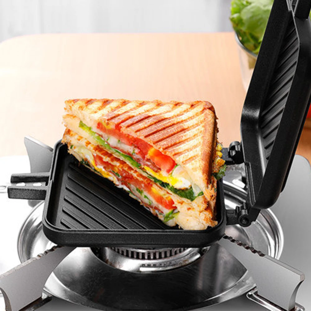 Gas Non-Stick Sandwich Maker Iron Bread Toast Breakfast Machine Waffle Pancake Baking Barbecue Oven Mold Grill Frying Pan | Дом и сад