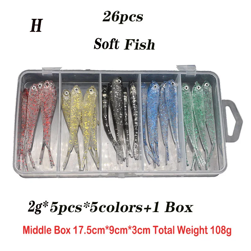 New Silicone Bait Fishing Lure Set Soft Lure Kit Shrimp Wobblers On Pike Shad Trout Bass Worm Trolls Isca Artifical Pesca Tackle