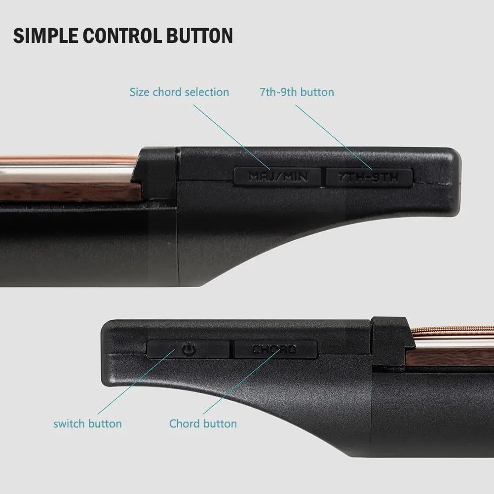 

Pocket Guitar Chord Trainer Six Grade with LED Screen Guitar Display Climbing Pocket Beat Guitar Accessories Lattice Practi M1B0