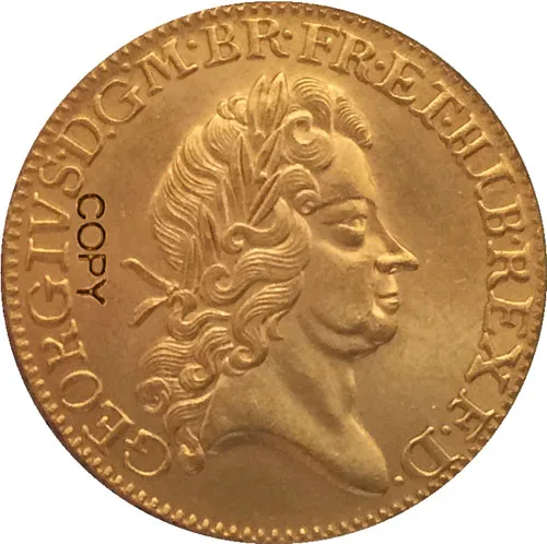 Позолоченные монеты 24 К 1726 Великобритания 1 копия Guinea - George I | Дом и сад