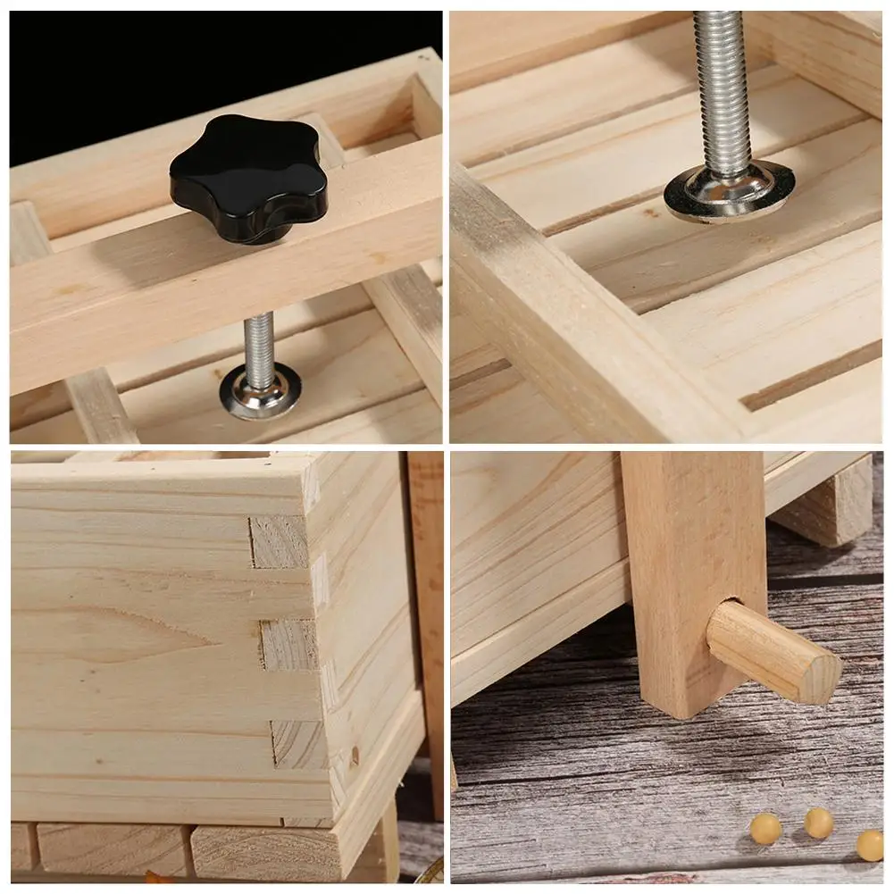 

2-in-1 Wooden Tofu Cheese Maker & Press with 3PCS Cloth Durable asy to Assemble for Home Tofu DIY