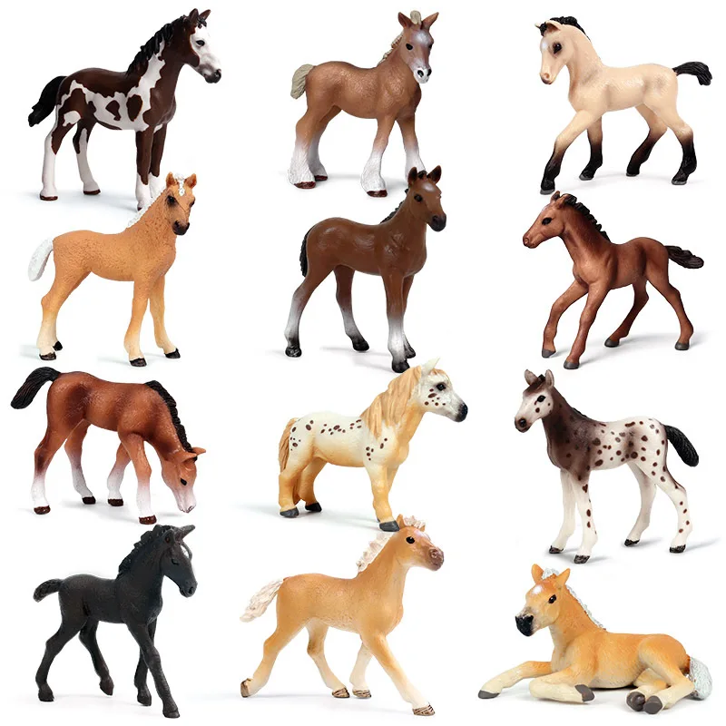 Дикие животные лошади модель Haflinger clydesale Pinto Lipizzan коричневый пони ранчо