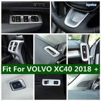 auto matte interior refit kit air ac roof reading lamps gearbox lift armrest button cover trim for volvo xc40 2018 2022