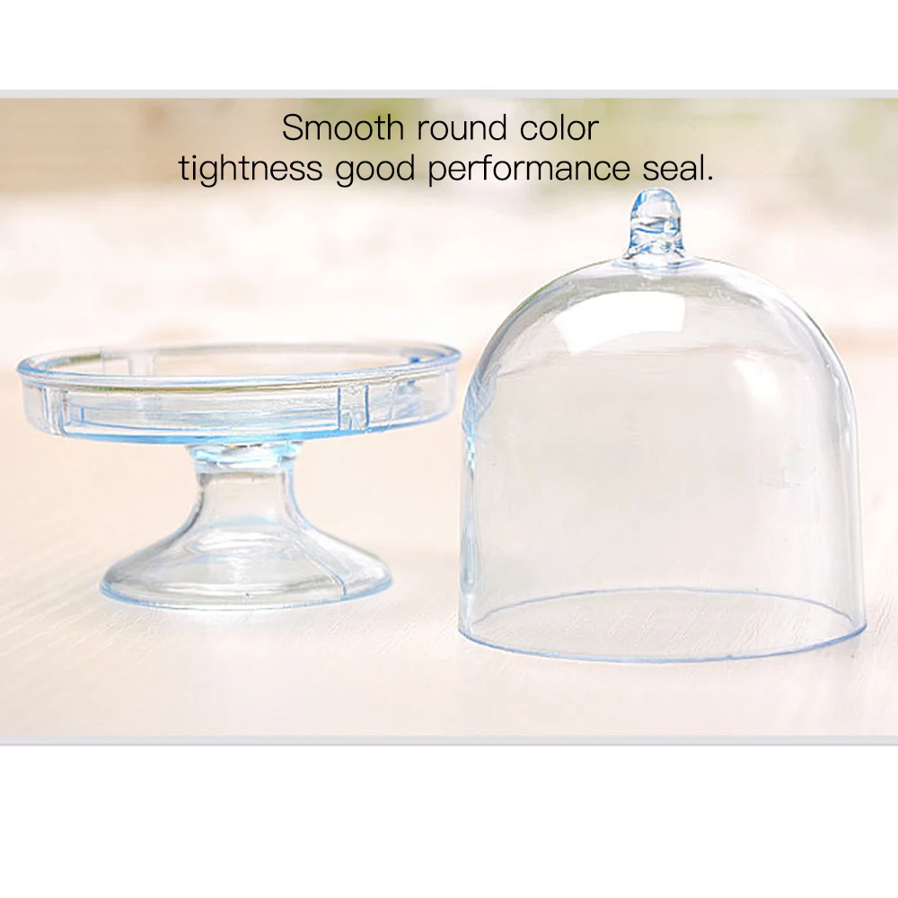 12 шт. креативная прозрачная пластиковая коробка конфет десертная тарелка из PS