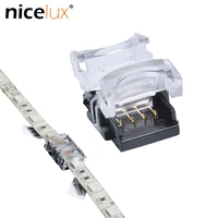 5pcs 4 pin led strip connector for 10mm rgb waterproof ip6554 5050 5630 tape light strip to strip connection conductor