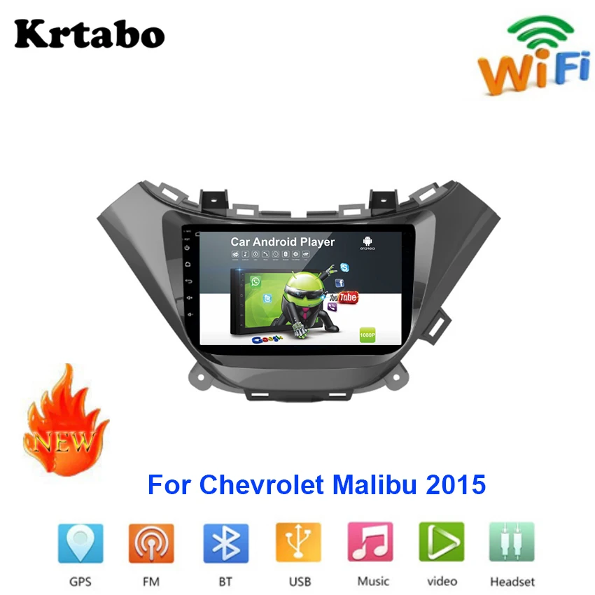 melhor Rádio Do Carro Android Multimídia Player Para Chevrolet Malibu 2015 Tela De Toque Do Carro Gps Navegação Apoio Carplay Bluetooth