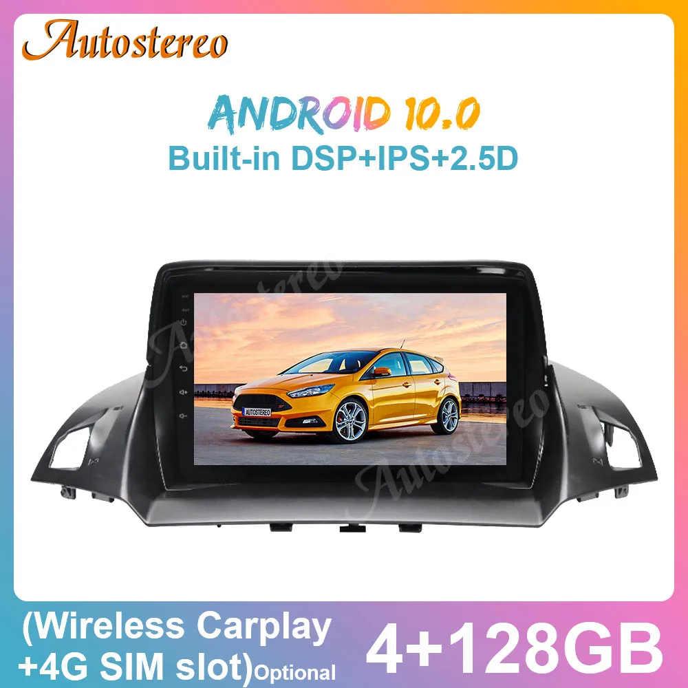 Online Android 10,0 4 + 128G Carplay Für Ford Kuga 2013-2018 Auto GPS Navigation Radio Multimedia Video Player Band Recorder Kopf Einheit