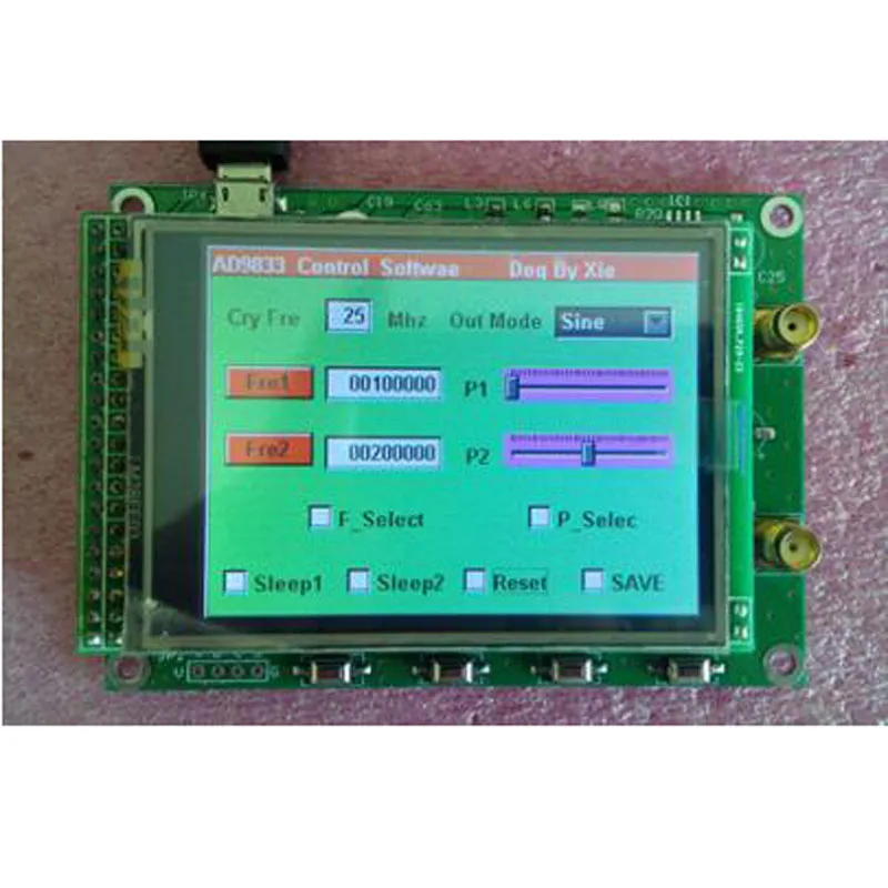 

AD9833 DDS источник сигнала цветной экран модуль Низкочастотный усилитель квадратная волна треугольник волна синусоида сенсорный экран