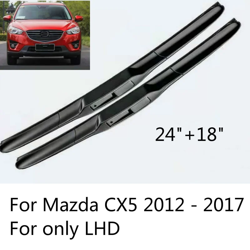 

Front Wiper Blades For Mazda CX-5 CX5 KE 2012 2013 2014 2015 2016 2017 Windshield Windscreen Front Window 24"+18"