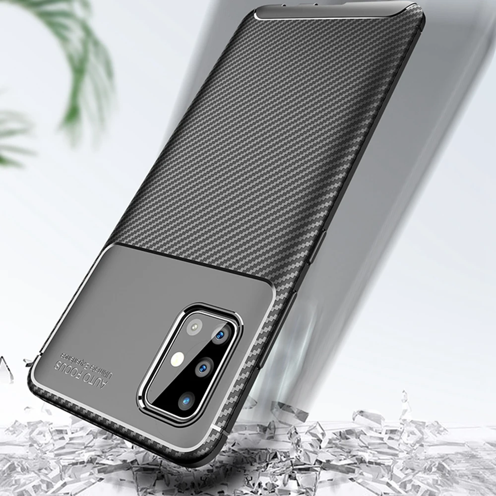 KEYSION ударопрочный чехол для Samsung Galaxy A51 A71 A01 A11 A21 A41 A81 A91 телефона из углеродного