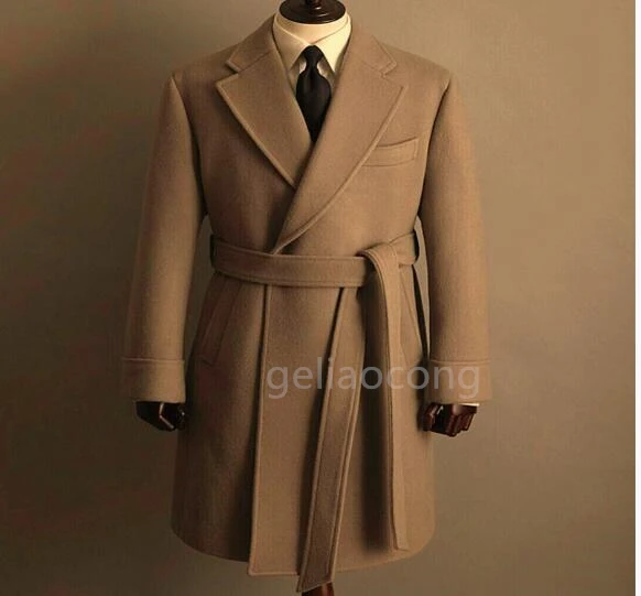 Winter Warm Woolen Men's Coat Custom Made Notch Lapel Wedding Tailored Blazer Jacket Only One Piece Business Formal Coat