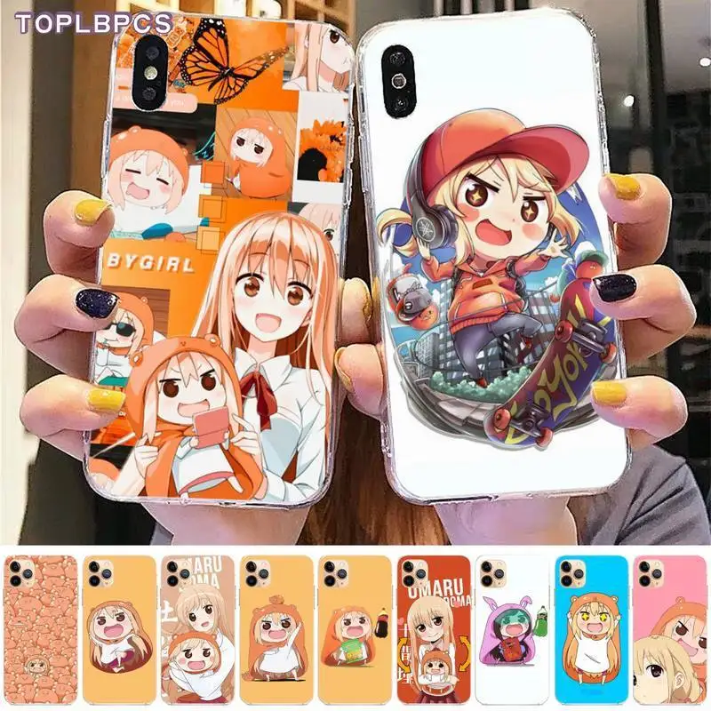 TOPLBPCS Япония Аниме Himouto! Umaru chan черный чехол для мобильного телефона iPhone 8 7 6 6S Plus X 5S