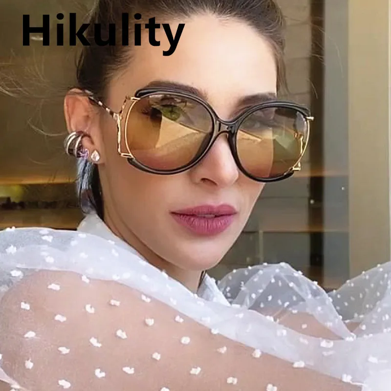 

Polarized Luxury Brand Snake Skin Pattern Round Sunglasses For Women Vintage Alloy Uv400 Driving Sun Glasses Female Hollow Shade