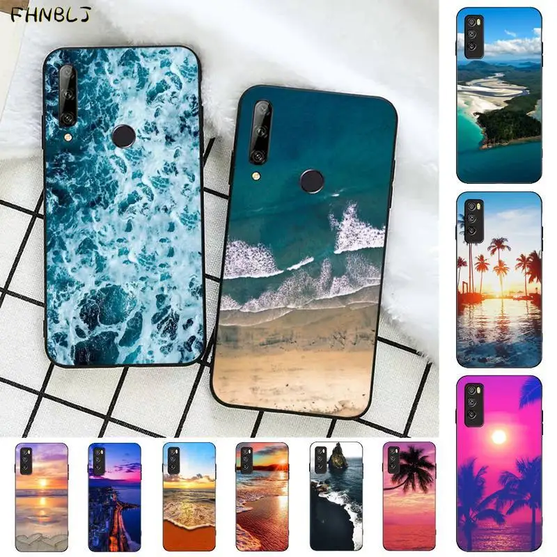 

FHNBLJ Ocean Beach Phone Case Cover for Huawei Honor 8 x 9 10 20 V 30 pro 10 20 lite view 7A 9lite PLAY case