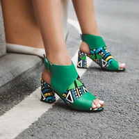 new arrivals mixed colors sandals women 2021 spring peep toe high heels party sandals female fashion casual womens spring shoes