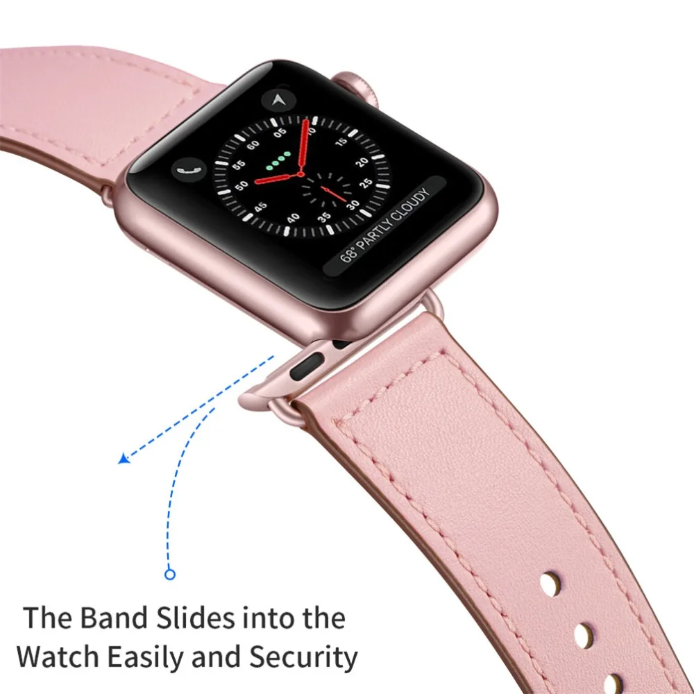 Высококачественный ремешок из натуральной кожи для Apple Watch Series 4 44 мм 40 мм ремешок для iWatch 1 2 3 42 мм 38 мм ремешок для часов