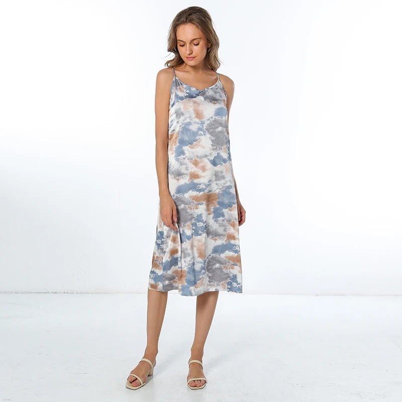 

S-4XL Korean Polka Dot Summer Women Dress Spaghetti Strap Boho Leopard Print Maxi Party Plus Size