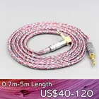 LN007598 16-жильный серебристый OCC OFC смешанный оплетка Кабель для Fostex T50RP Mk3 T40RP Mk2 T20RP Mk2 Dekoni аудио Синий наушники