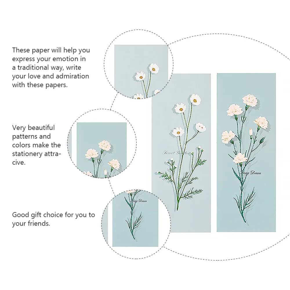

1 set of Country Style Paper Envelopes Set Notepaper Set for Lovers