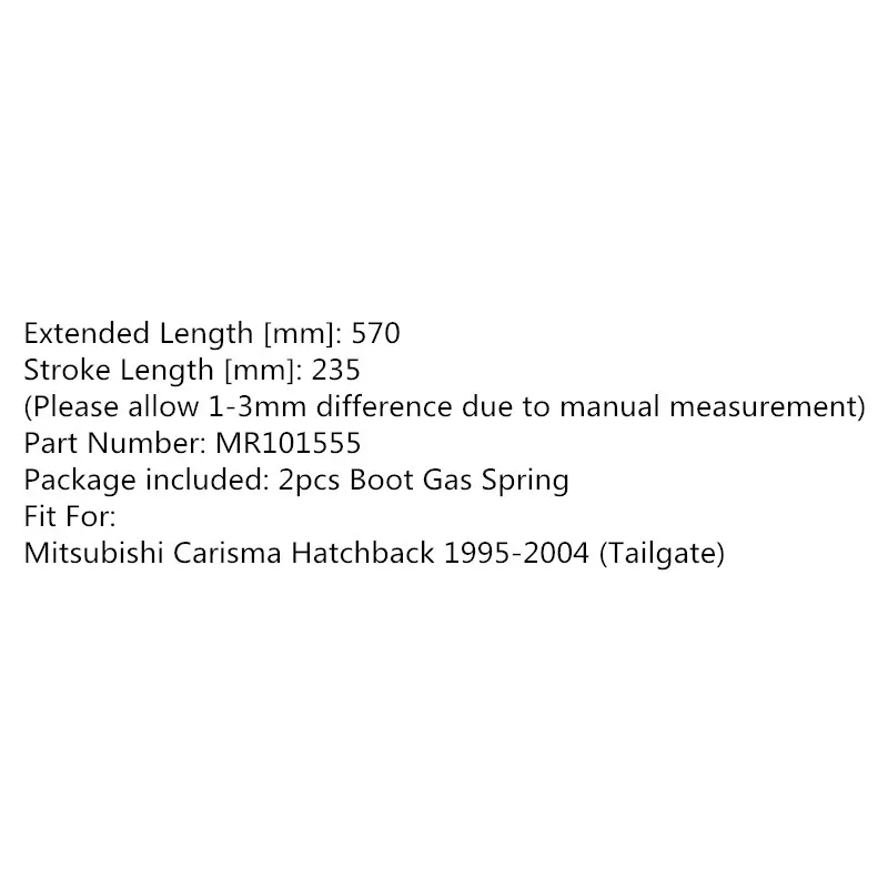 Газовый пружинный подъемник BOXI 2Qty для Mitsubishi Carisma Hatchback 1995-2004 (задняя дверь)