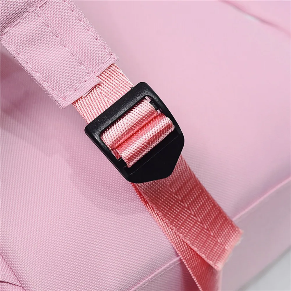 Women Rucksack Teenagers Backpack Nylon School Bags for Girls Cartoon Pig Square Satchel Light Shoulder Bag Mochila Mujer