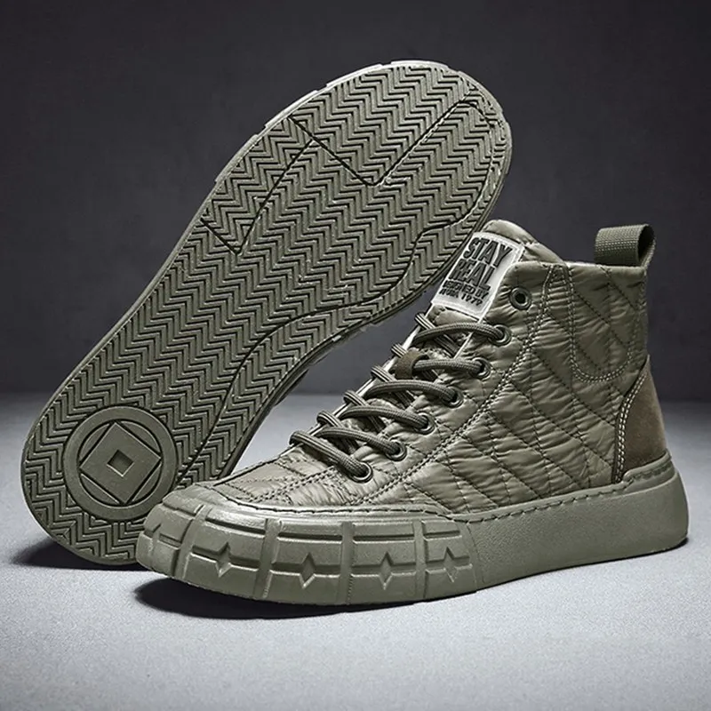 

Мужская обувь, новинка 2022, Лидер продаж, мужские холщовые туфли на шнуровке с высоким берцем, уличная мужская повседневная обувь, роскошная ...