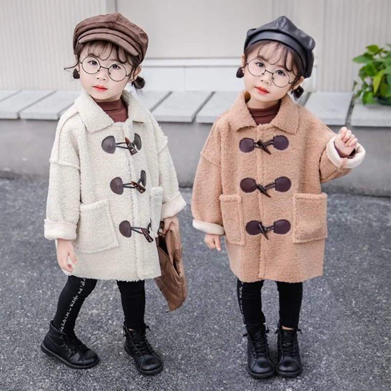 CROAL CHERIE/Одежда для маленьких девочек зимнее флисовое бархатное пальто куртка