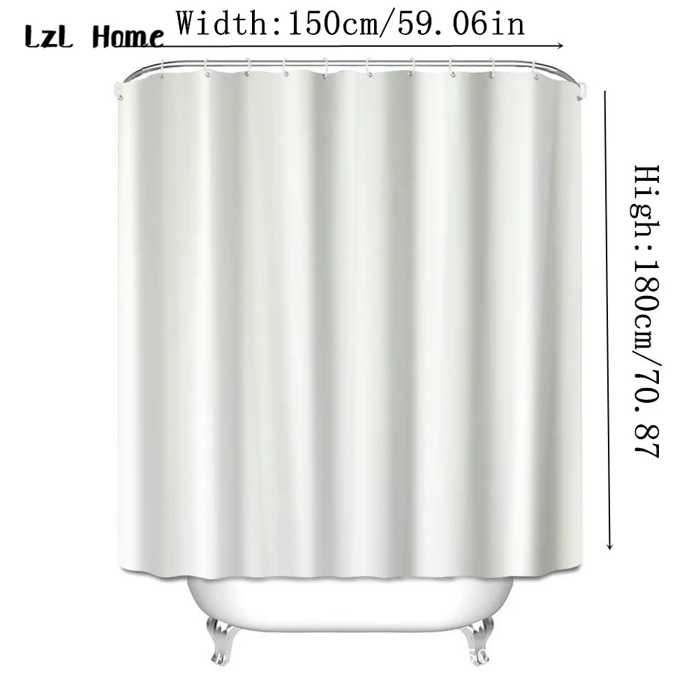Занавески для душа из полиэстера водонепроницаемые с 12 крючками | Дом и сад