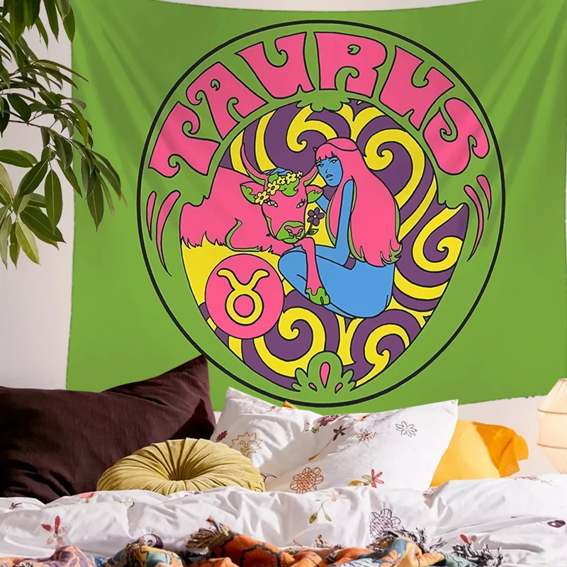 Гобелен в стиле Таро созвездия гобелен бохо настенная подвеска Триппи гадания