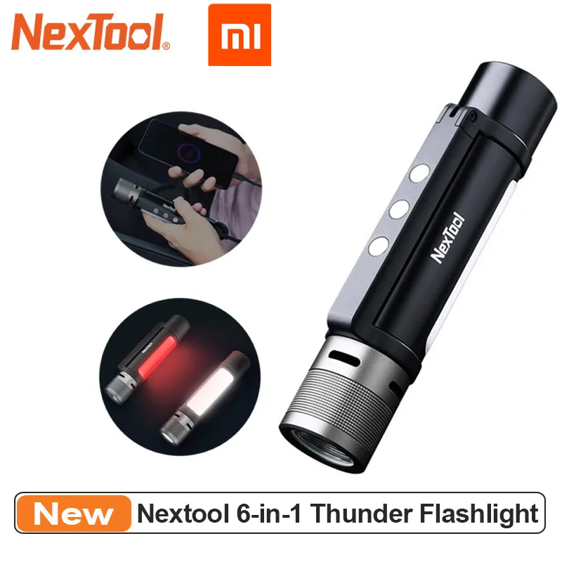Xiaomi NEXTOOL 6 в 1 1000lm двойной длины световой волны Масштабируемые сигнальный фонарик