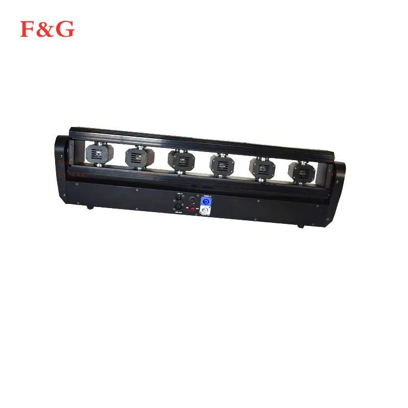 1 stk/partij Grote Power 6W RGB Full kих 6 Ogen движущийся лазерный свет Zes Hoofden DMX бар DJ вечевечерние