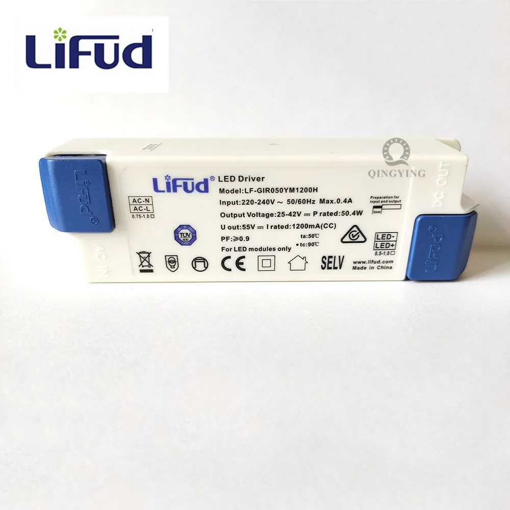 Светодиодный трансформатор Lifud 50 Вт AC220-240V мА 25-42 в LF-GIR050YM1200H