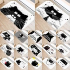 Коврик для кухонной и входной двери с принтом милого кота 40*60 см, бархатный коралловый ковер, разноцветные коврики для дома, Противоскользящий коврик 48076