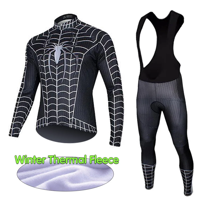 Зимний комплект Джерси для велоспорта 2020 мужская одежда с длинным рукавом теплый