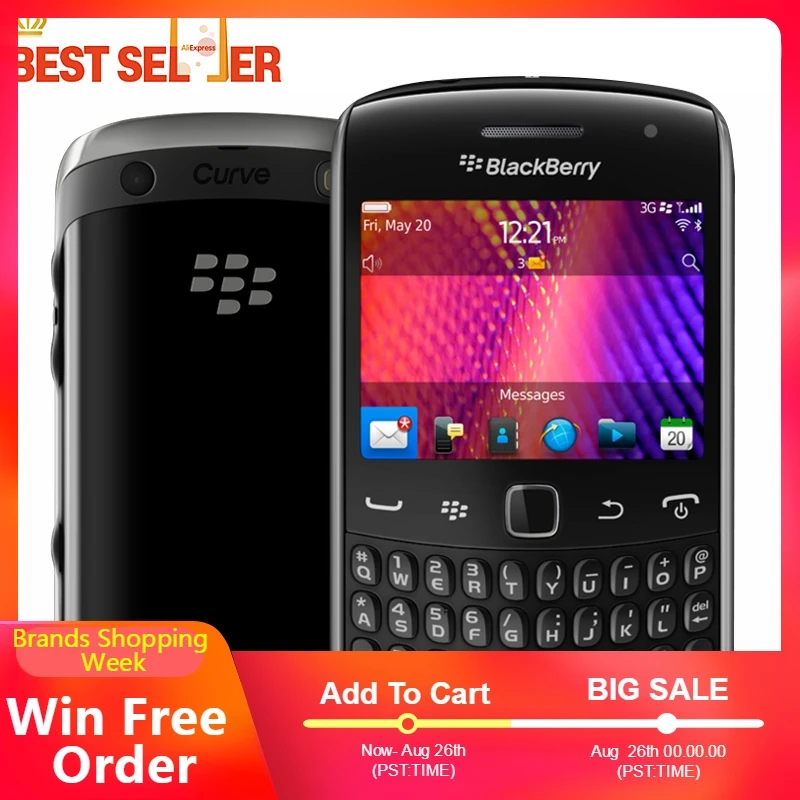 Разблокированный мобильный телефон Blackberry 9360 gps 3g WiFi NFC 5MP камера мобильные