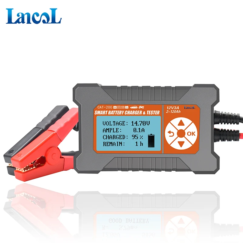 Lancol CAT200 полностью автоматическое автомобильное зарядное устройство и тестовый er