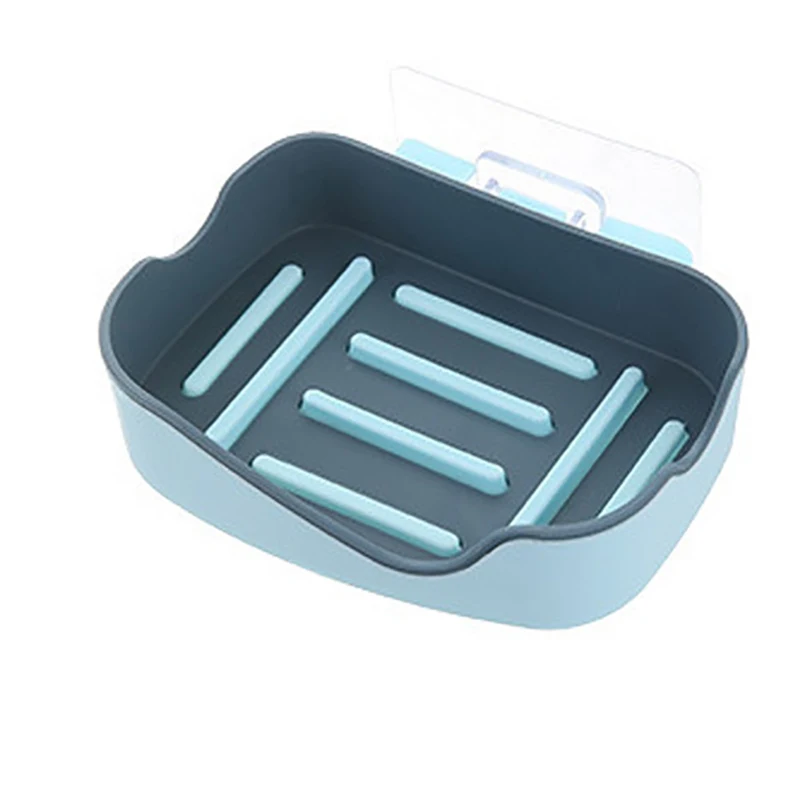 

Drain Soap Rack No Drilling Wall Mounted Double Layer Soap Holder Soap Sponge Dish Self Adhesive Soap Holder Bathroom Products