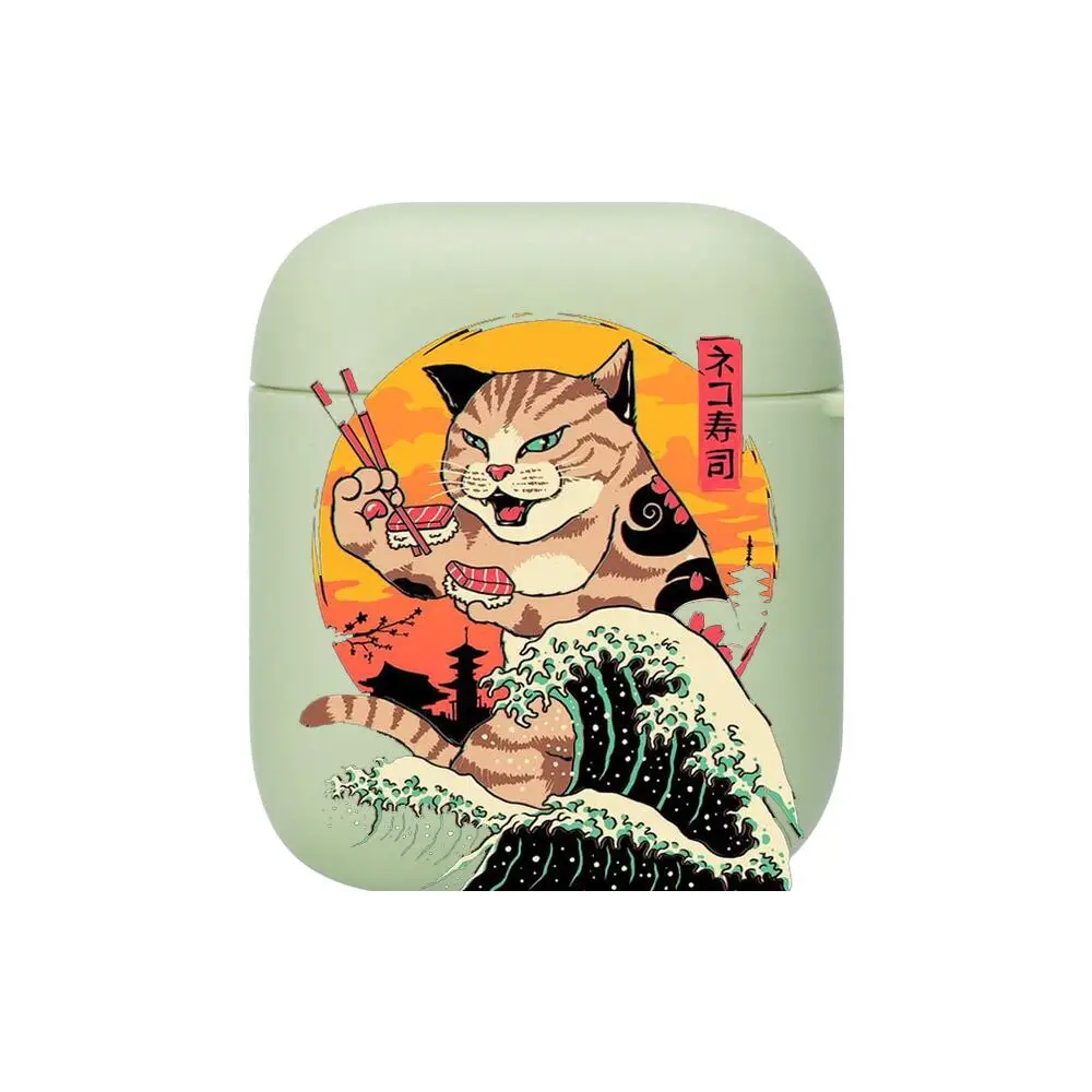 

Kanagawa Big Rover Soft Silicone Cases For Apple Airpods 1/2 Protective Case Bluetooth Wireless Earphone Cover For Apple Air Pod