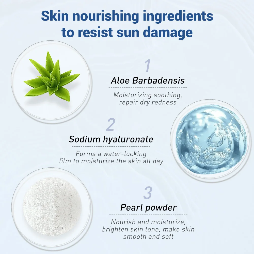 

BREYLEE Whitening UV Sunscreen Cream SPF50 Sunblock PA+++ Moisturizing Anti Aging Dust Oil Control Reduce Melanin Skin Care 40ml