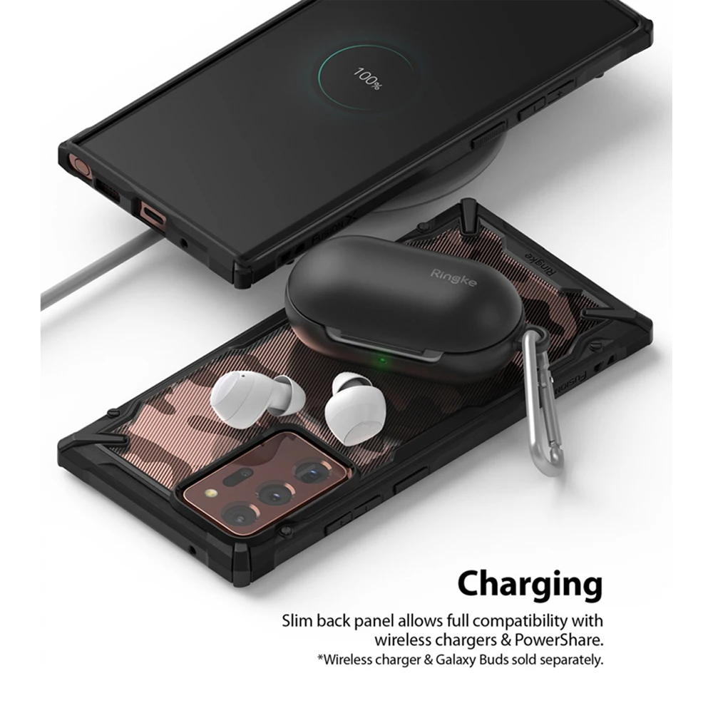 

Ringke Fusion X for Galaxy Note 20 Ultra Case Shock Absorption Transparent Hard PC Back Soft TPU for Galaxy Note 20+ Cover
