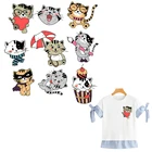 9 шт.компл. нашивка в виде кошки, милые маленькие наклейки в виде кошки, термотрансферные модные аксессуары сделай сам для одежды, аппликации на одежду